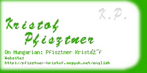 kristof pfisztner business card